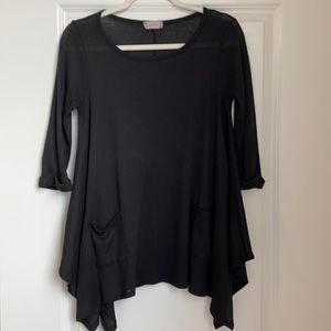 Altar’d State - black tunic style top. Size Small.